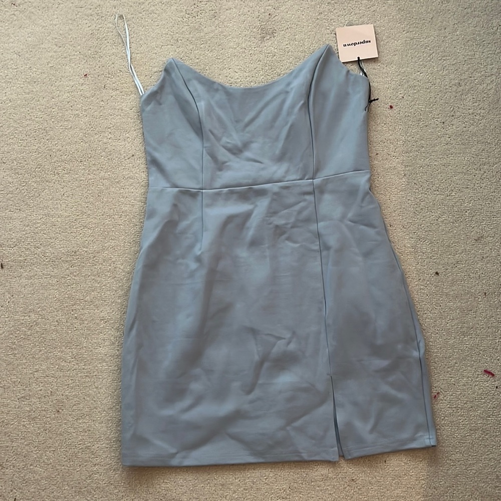 super down strapless mini dress